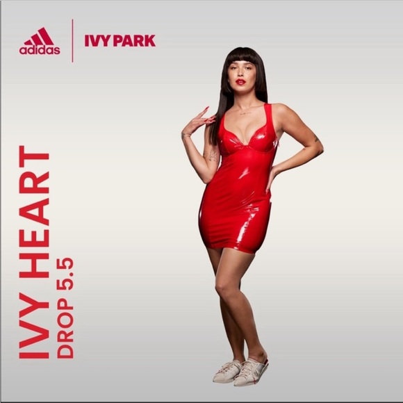 open lace back dress adidas X IVY PARK WOMEN'S TURTLENECK SWEATER, RED, XS at Amazon Women's  Clothing store main image 0